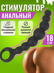 СТИМУЛЯТОР АНАЛЬНЫЙ цвет чёрный, L 150 мм D 19x22x31 СТИМУЛЯТОР АНАЛЬНЫЙ цвет чёрный, L 150 мм D 19x22x31